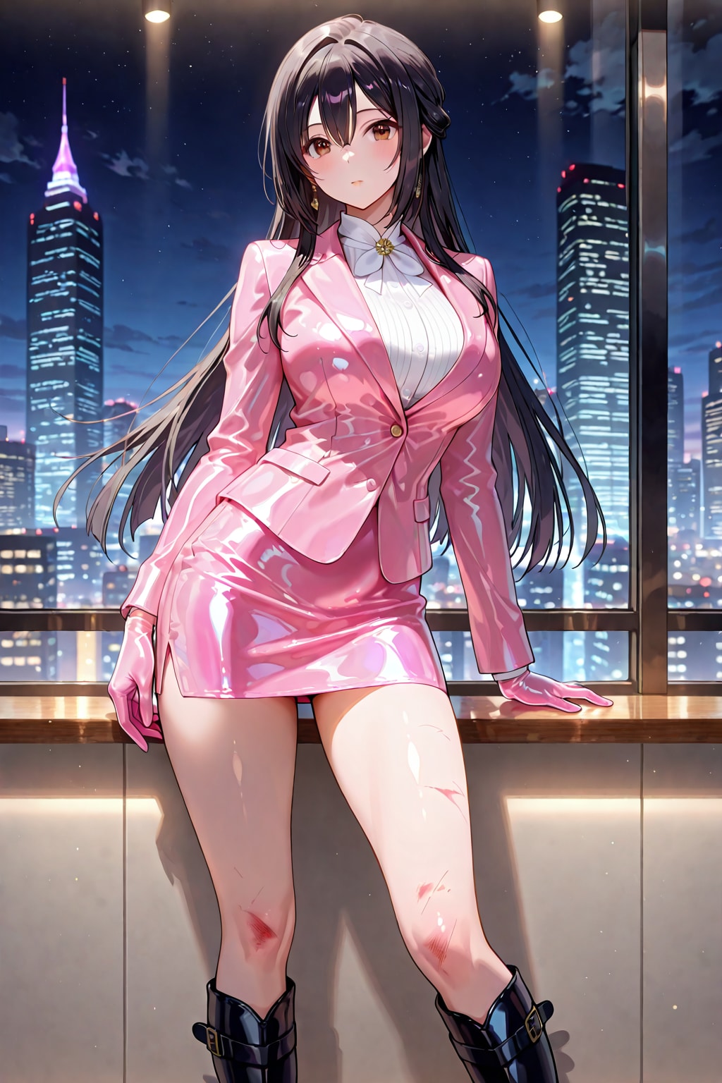 ユリママ　艶々スーツ