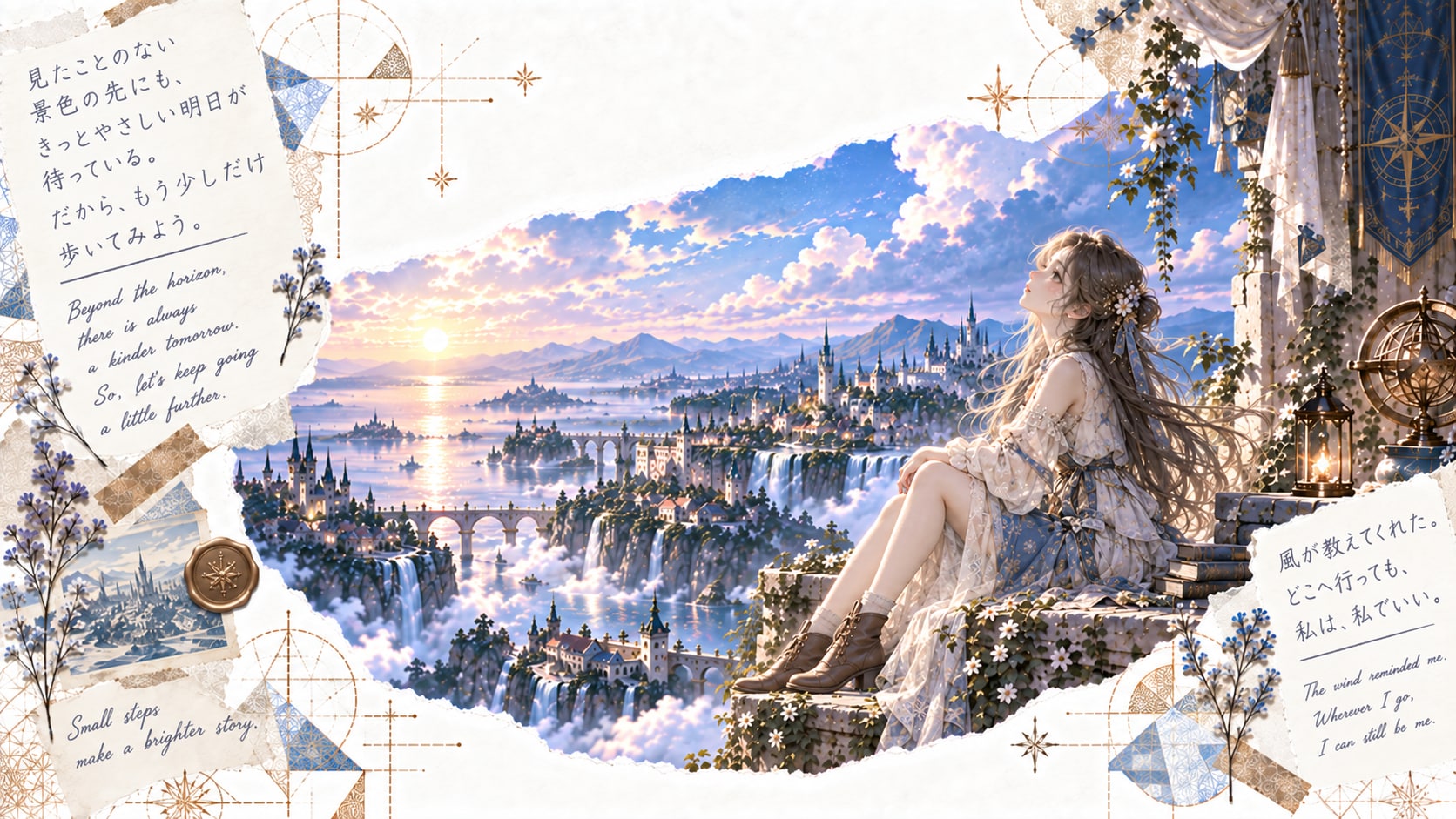 Beyond the Horizon — A Kinder Tomorrow  Beyond the horizon, there is always a kinder tomorrow.  From | の人気AIイラスト・グラビア