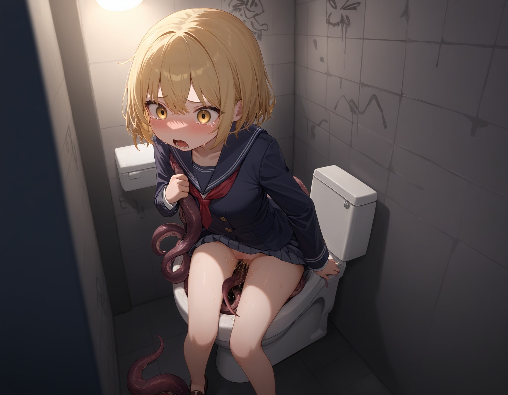 触手に襲われた少女12