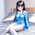 空色サテンスモック白サイハイソックス 5枚目