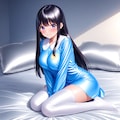 空色サテンスモック白サイハイソックス 3枚目