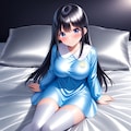 空色サテンスモック白サイハイソックス 10枚目