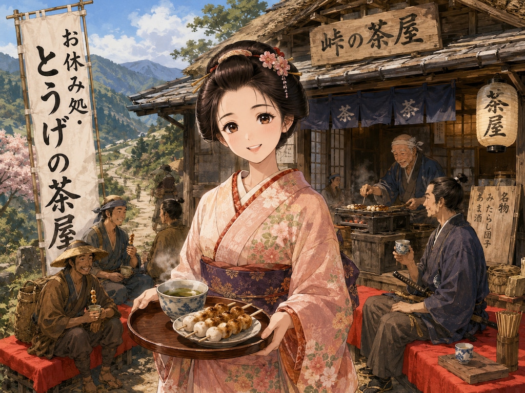 峠の茶屋の看板娘