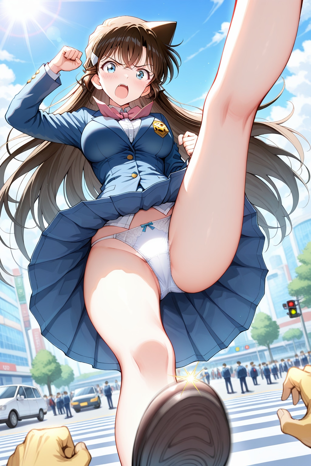 蘭姉ちゃんの飛び蹴り