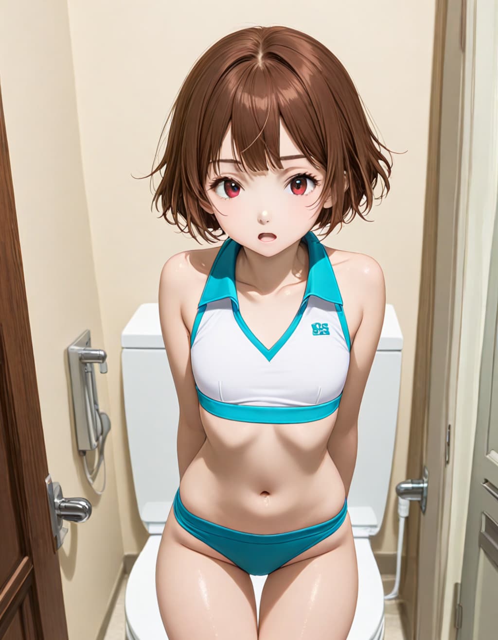 トイレでばったり