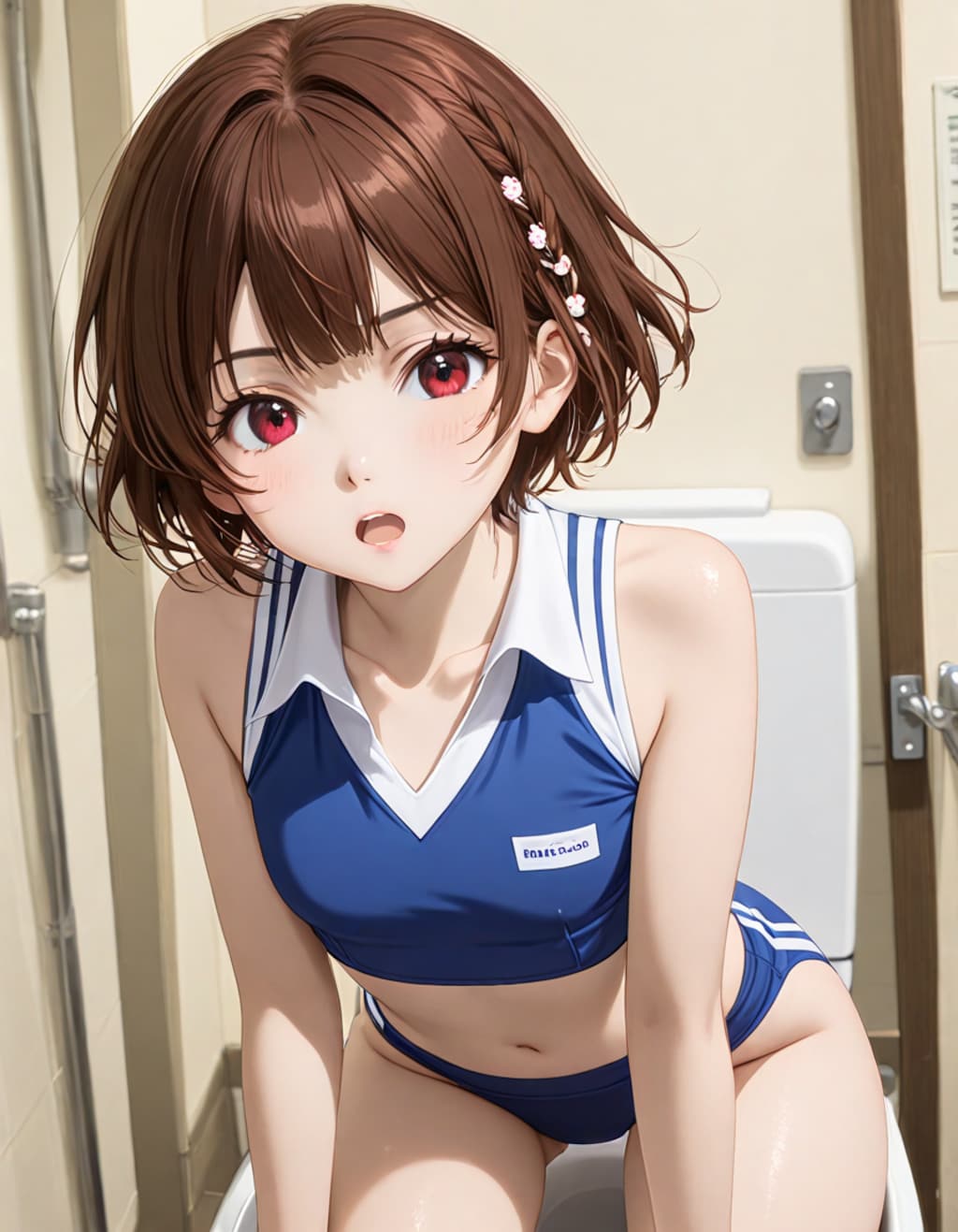 トイレでばったり
