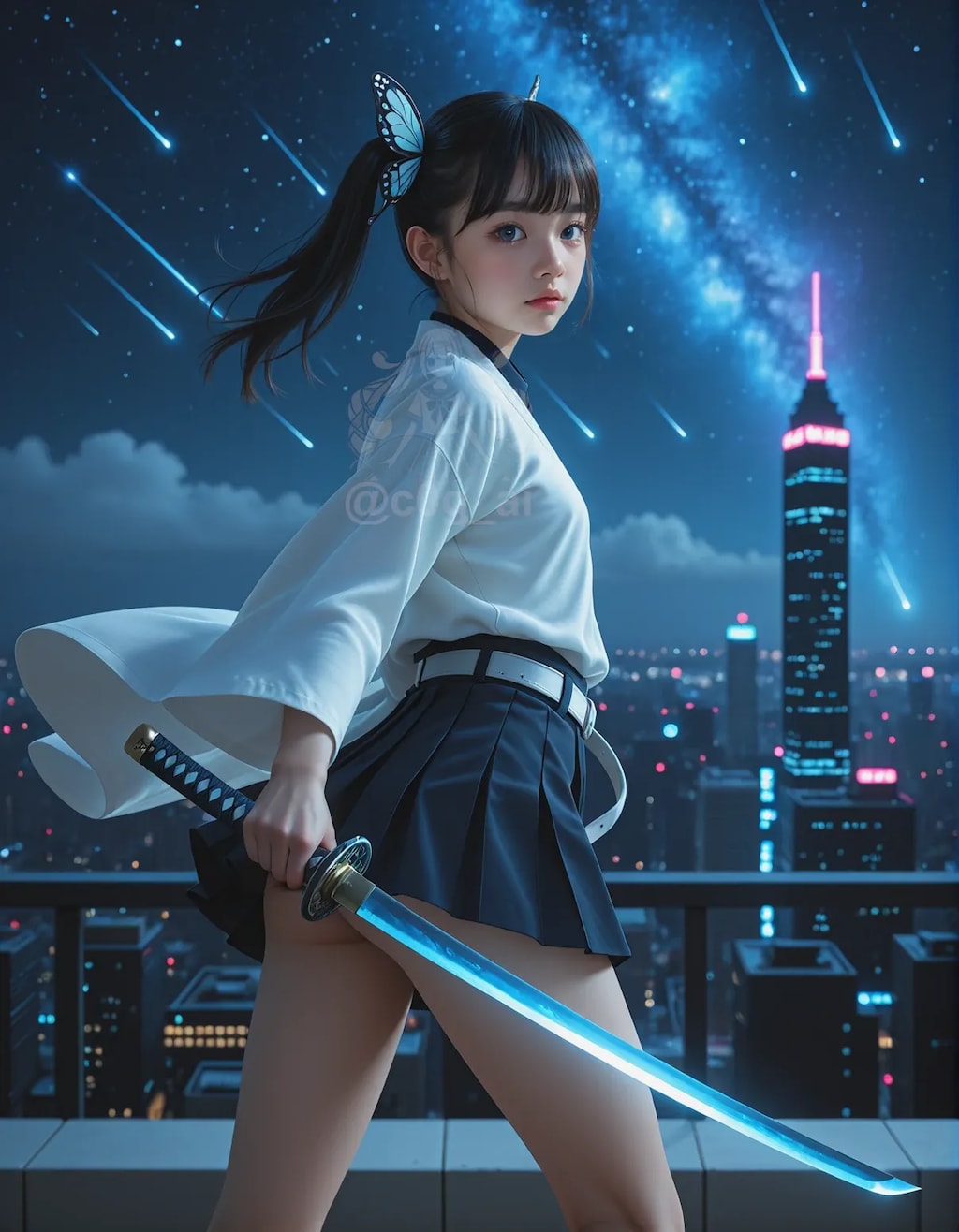 夜景に舞うカナヲコス — Rooftop Night Battle