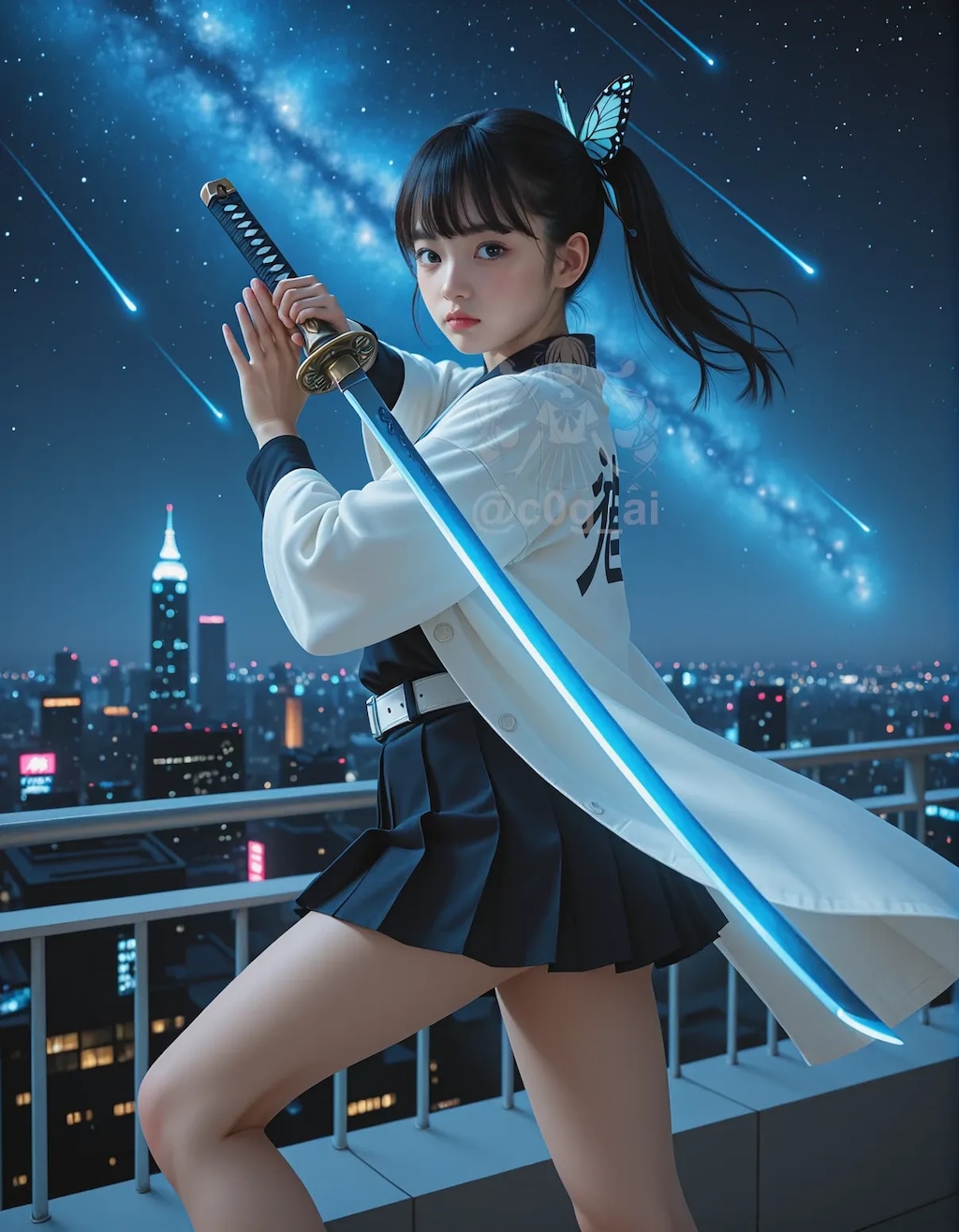 夜景に舞うカナヲコス — Rooftop Night Battle