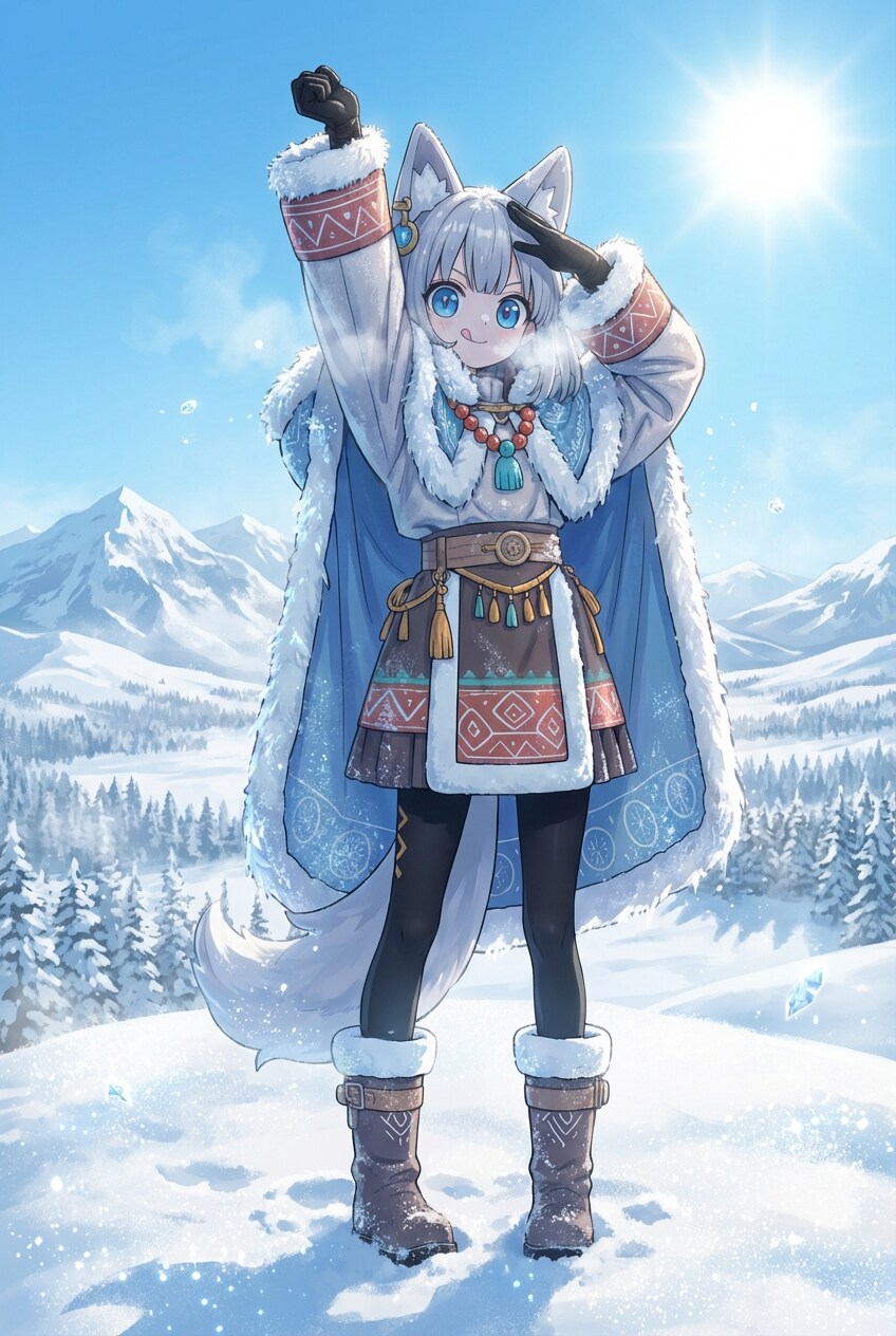 白銀の世界へ飛び込もう | の人気AIイラスト・グラビア