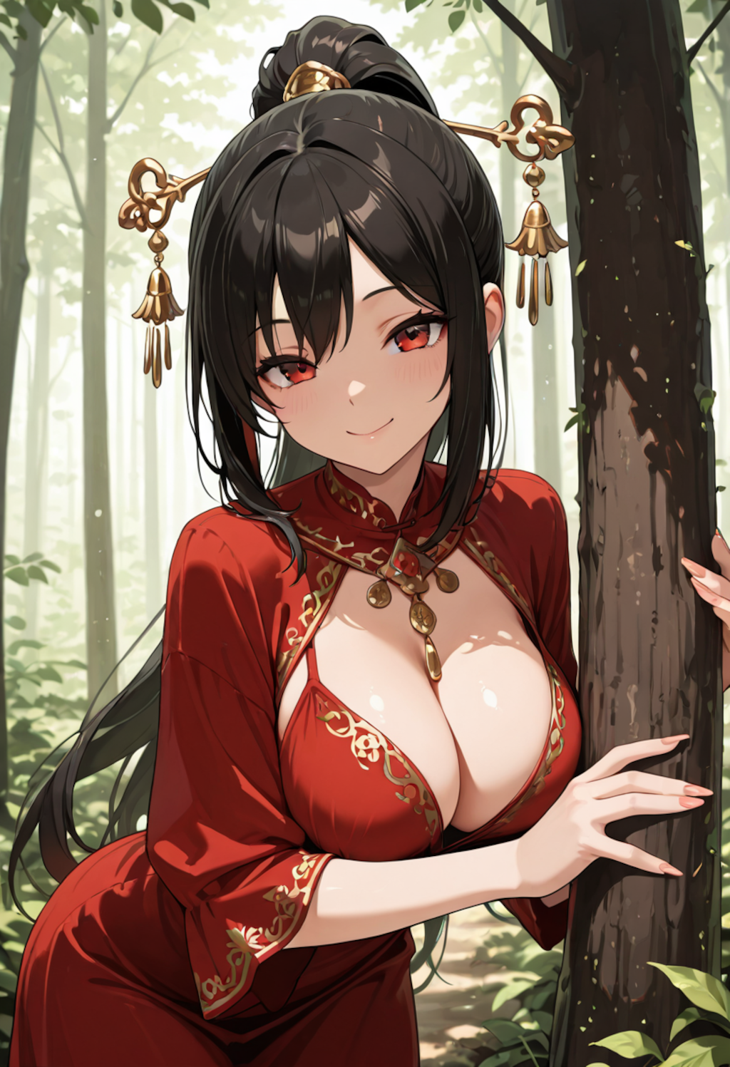 森の隠れ家で