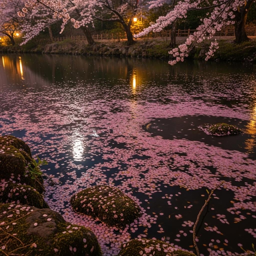 桜が散る頃（夜）