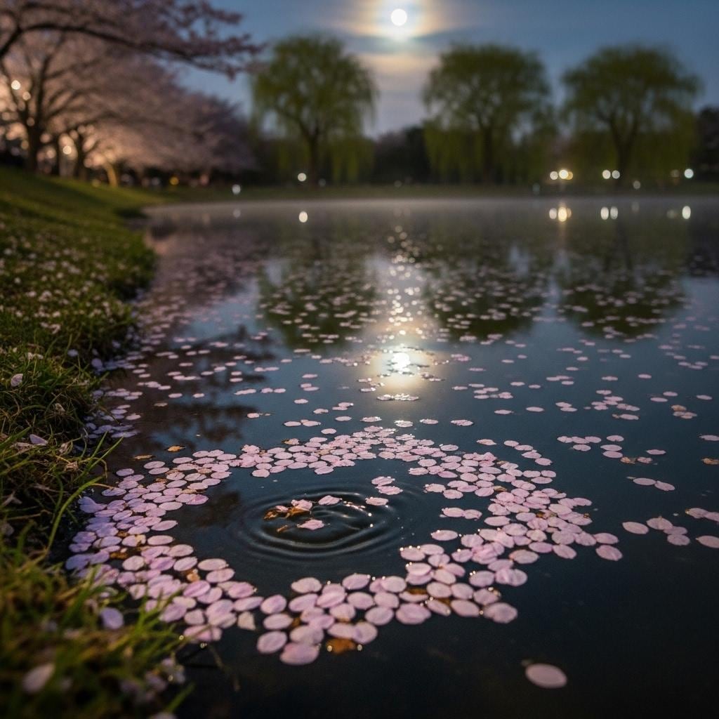 桜が散る頃（夜）