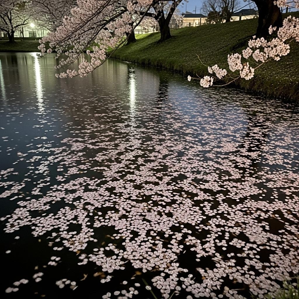 桜が散る頃（夜）