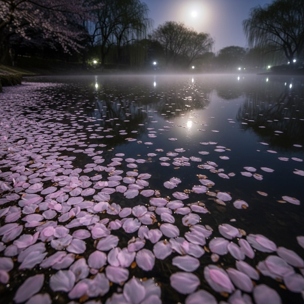 桜が散る頃（夜）