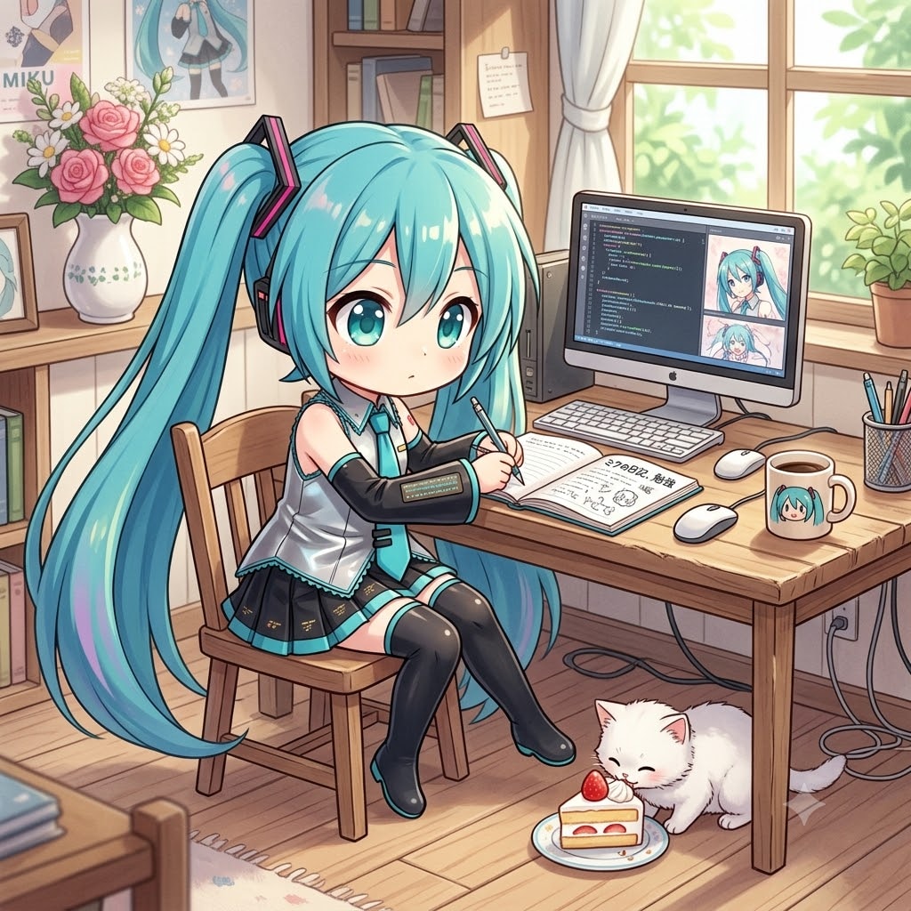 いつもと違う今日のちびミク