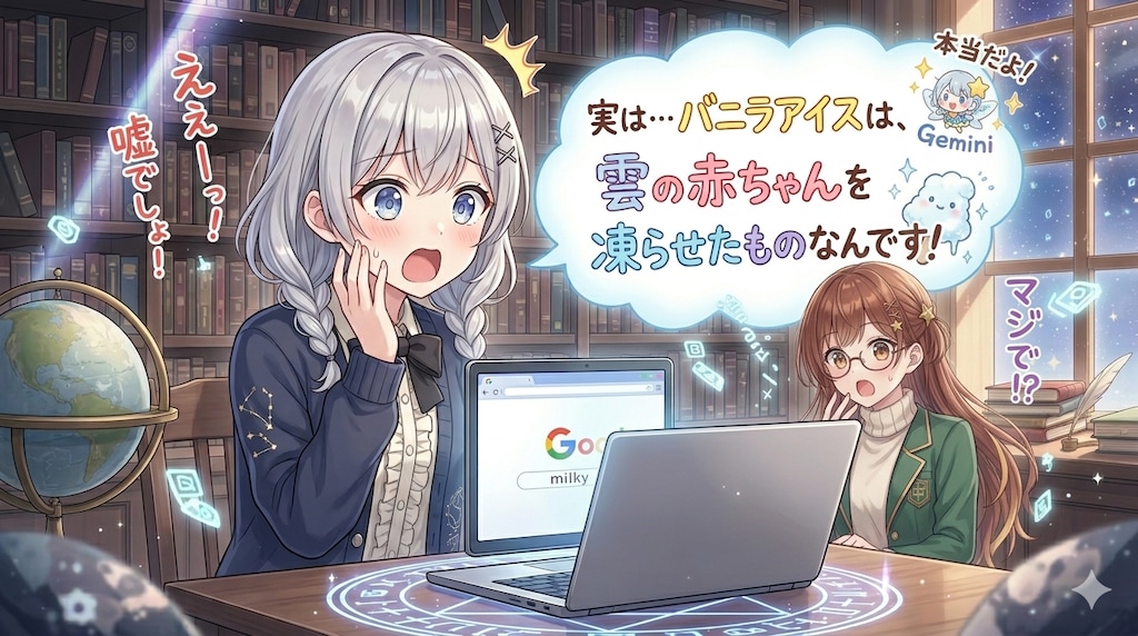 嘘情報に驚くジェミニちゃまとエミリちゃま