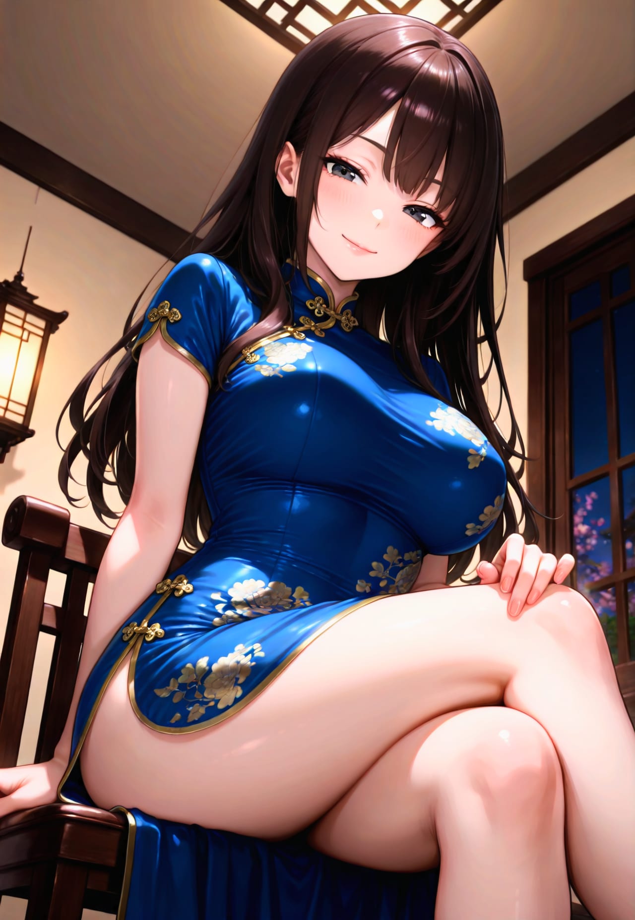 1272（青いチャイナドレス）