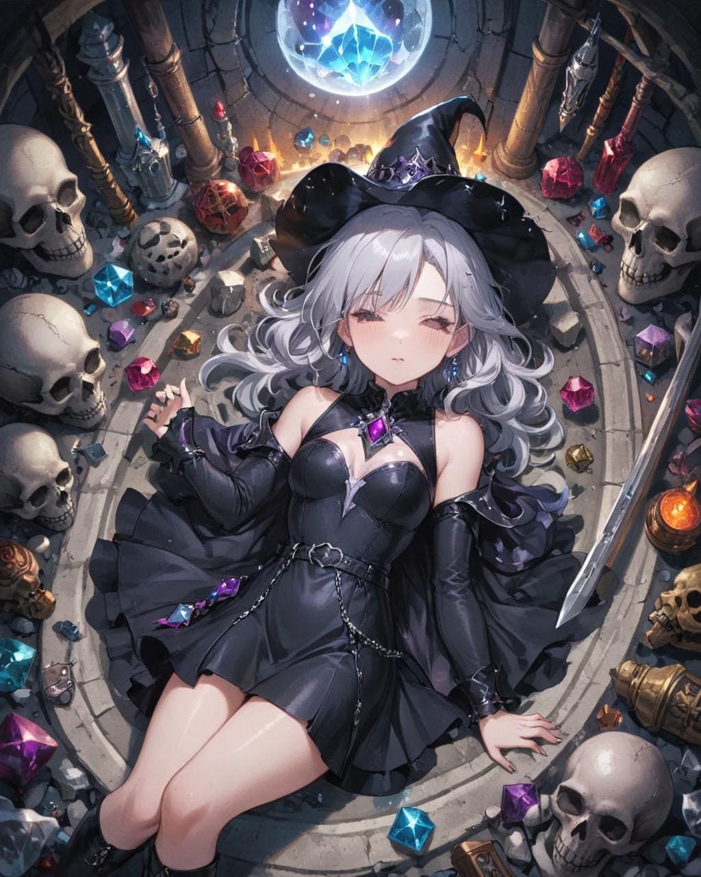 黒魔道士の休息 | の人気AIイラスト・グラビア