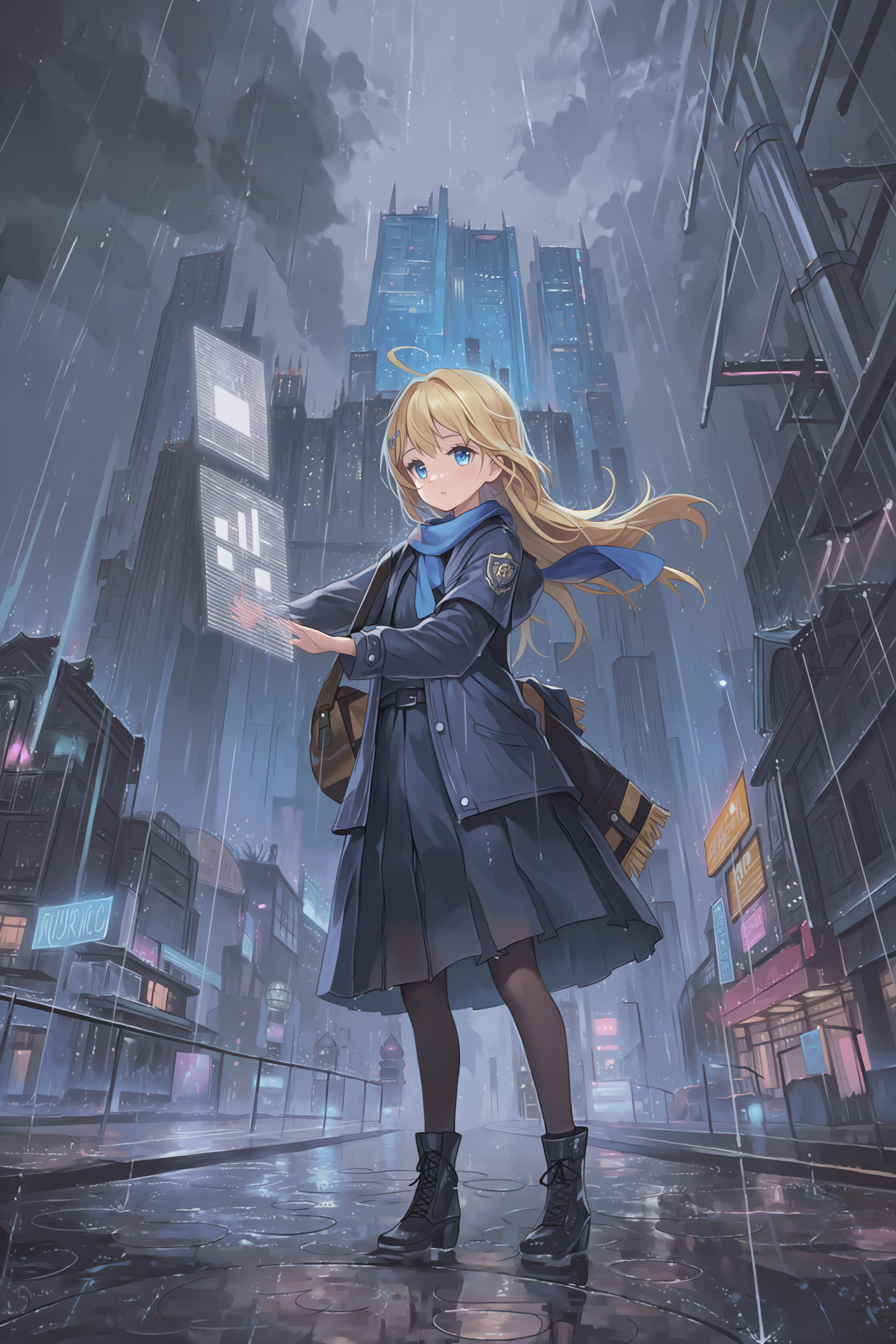 雨の中のコンソールガール | の人気AIイラスト・グラビア