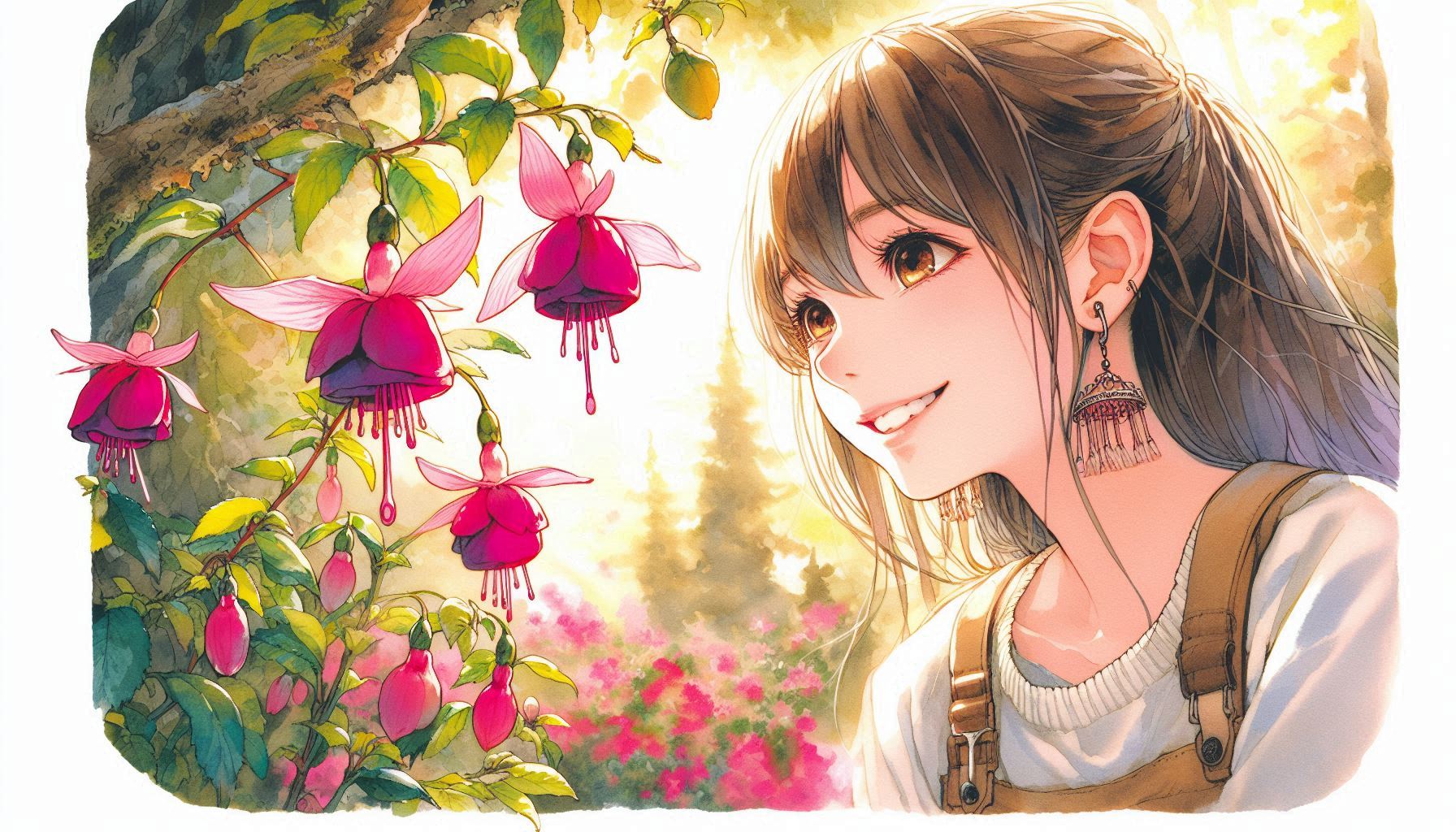 誕生花　0517 フクシア | の人気AIイラスト・グラビア