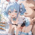 フリルバニー太ももコキ 4枚目
