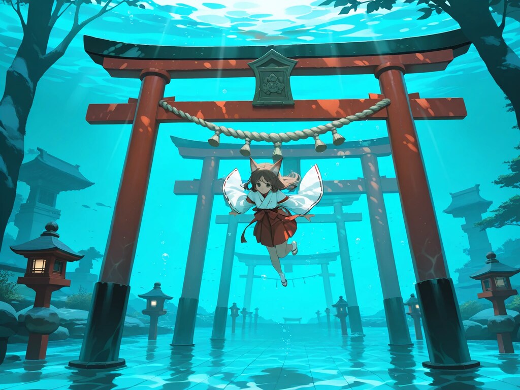 水中詰め合わせ キツネ娘と海に沈んだ神社編