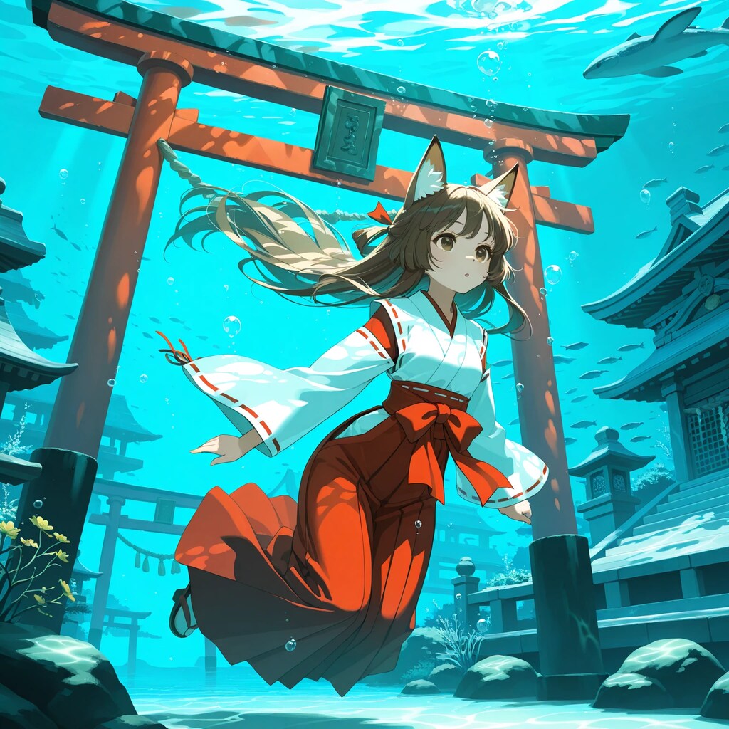 水中詰め合わせ キツネ娘と海に沈んだ神社編