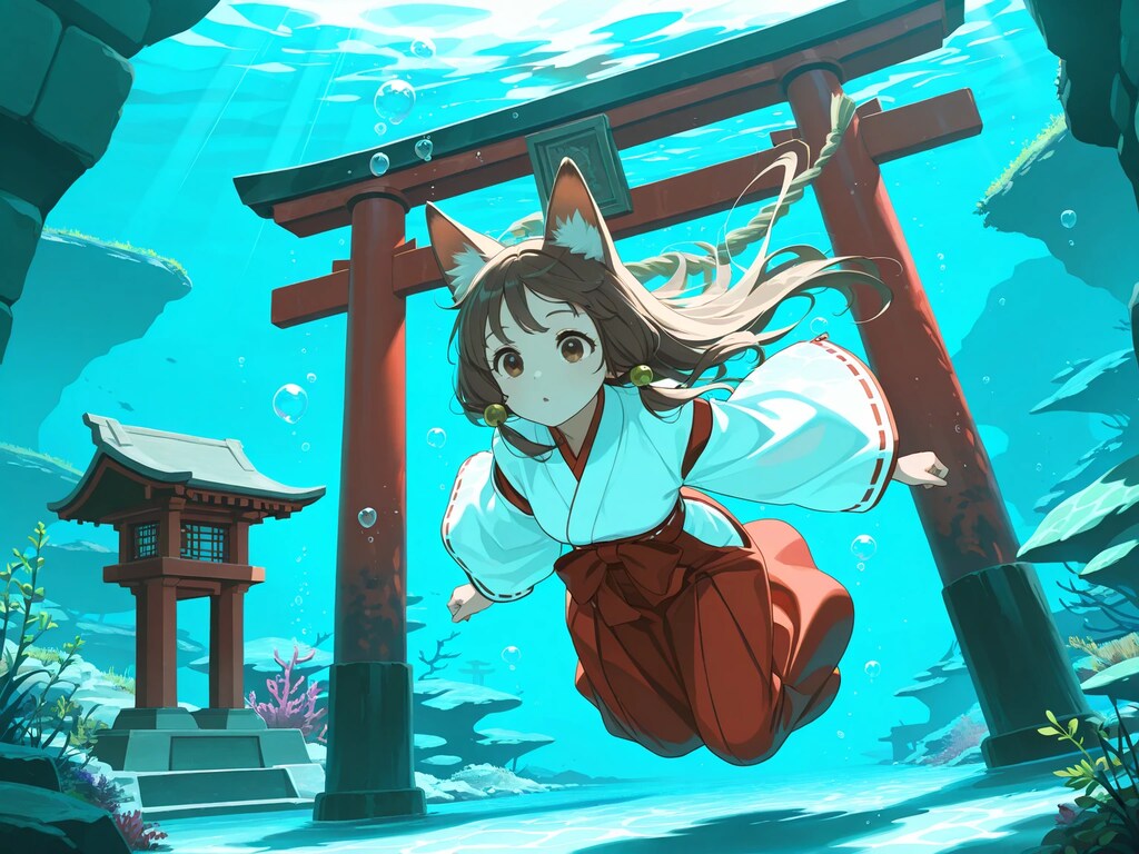 水中詰め合わせ キツネ娘と海に沈んだ神社編