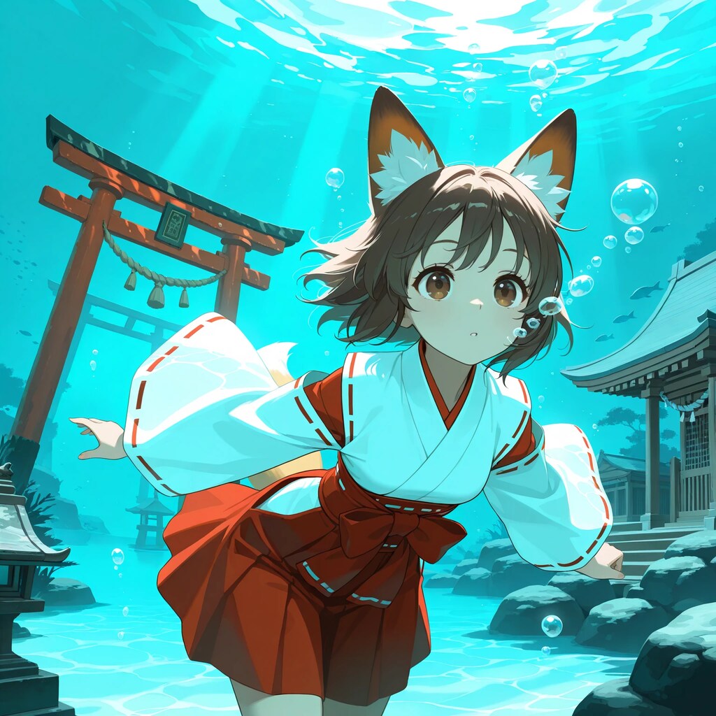 水中詰め合わせ キツネ娘と海に沈んだ神社編