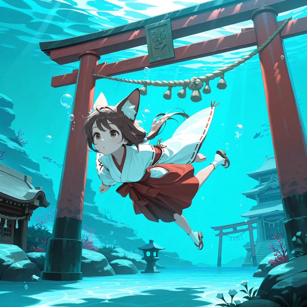 水中詰め合わせ キツネ娘と海に沈んだ神社編