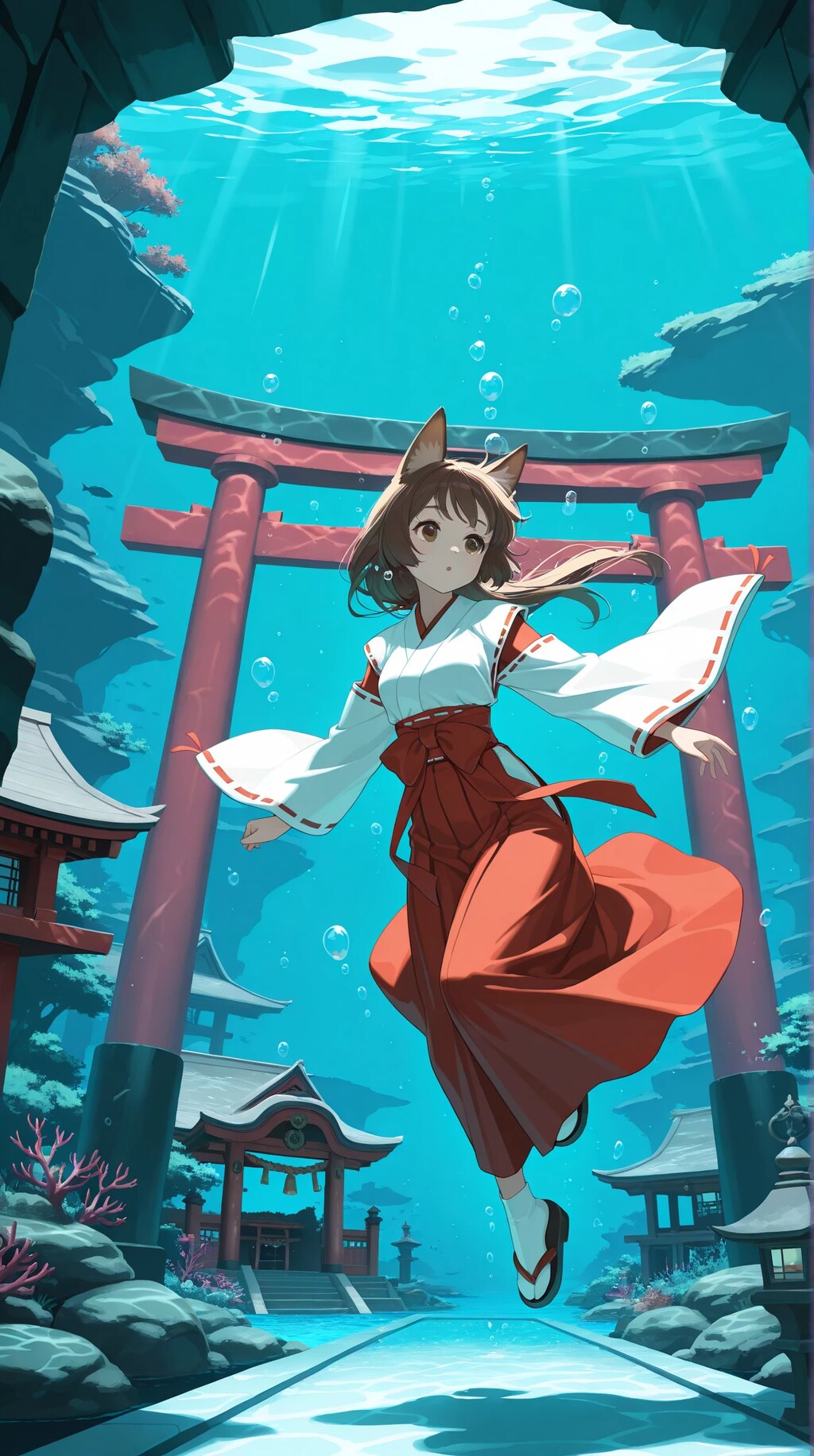 水中詰め合わせ キツネ娘と海に沈んだ神社編