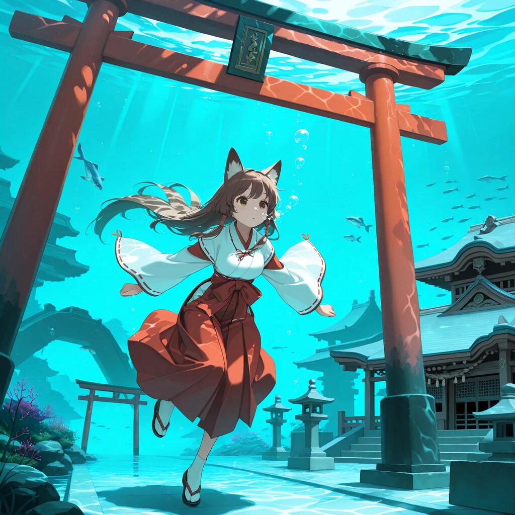 水中詰め合わせ キツネ娘と海に沈んだ神社編