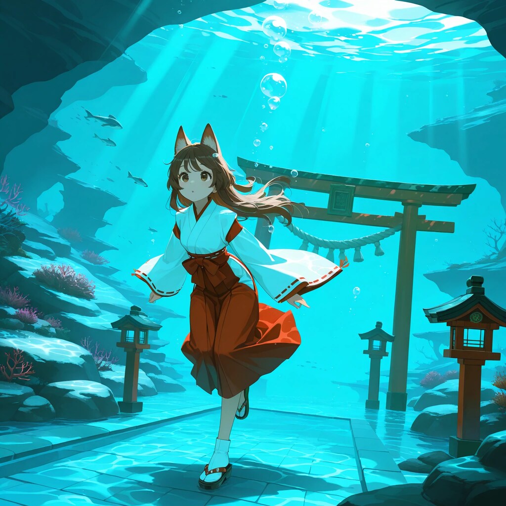 水中詰め合わせ キツネ娘と海に沈んだ神社編