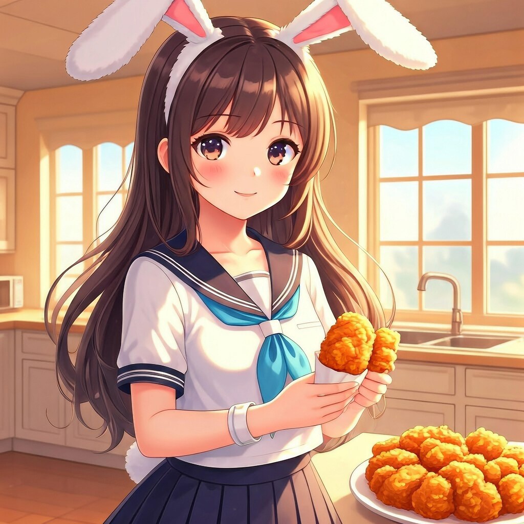 ピクセルちゃんとからあげ