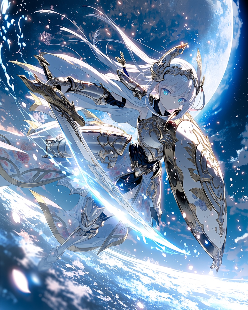 Celestial Valkyrie of the Moonlit Sakura