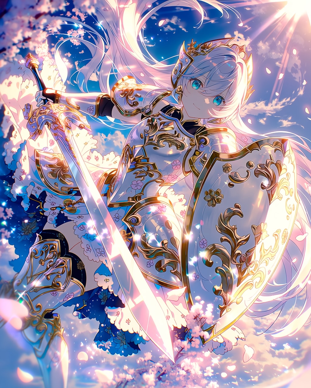 Celestial Valkyrie of the Moonlit Sakura