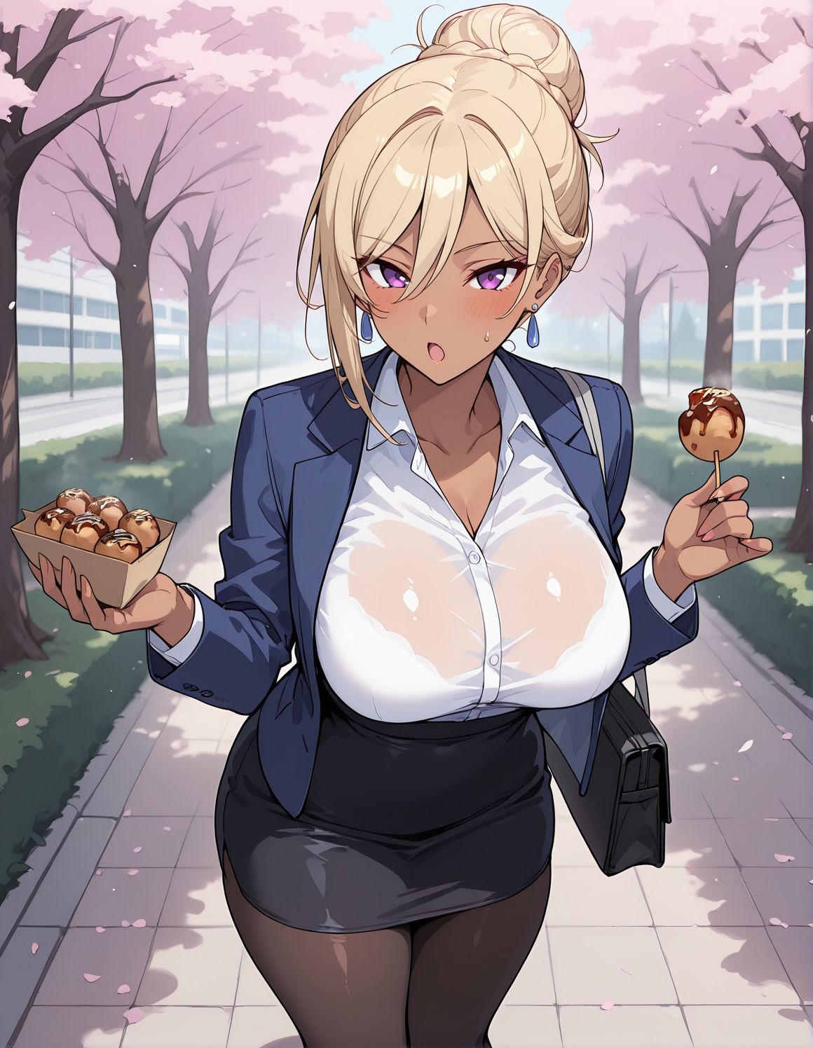 ほれ！たこ焼き食べる？……えっ、私のかじりかけがいいって！？