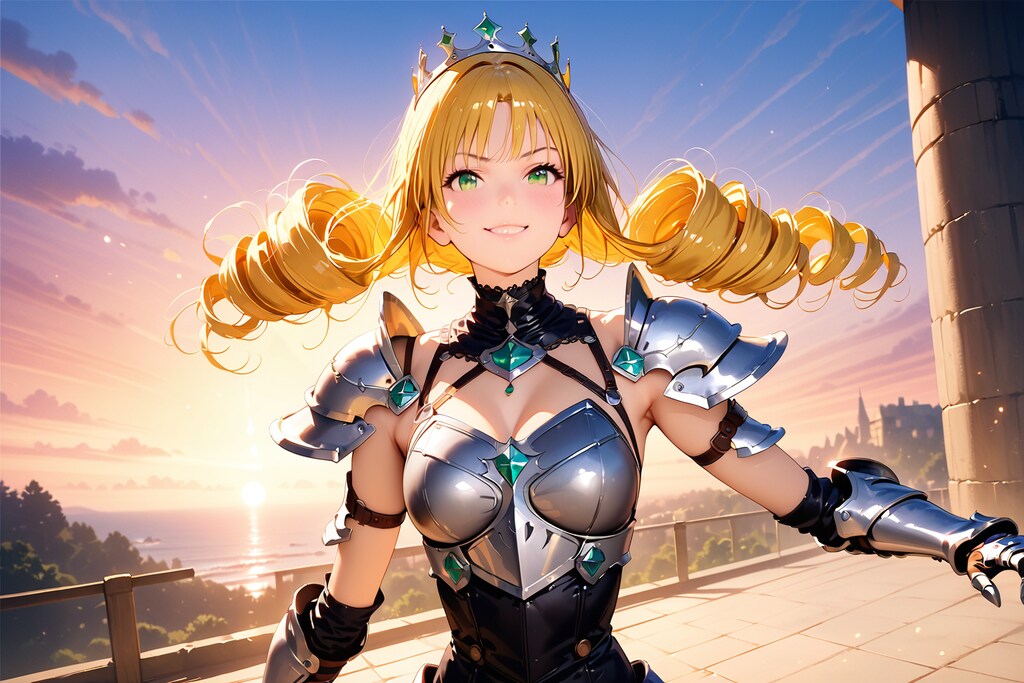 夕暮れと姫騎士