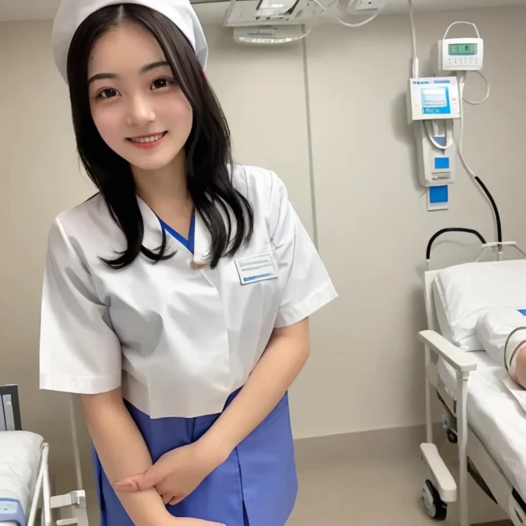 黒髪ロングで白衣の美女１８７