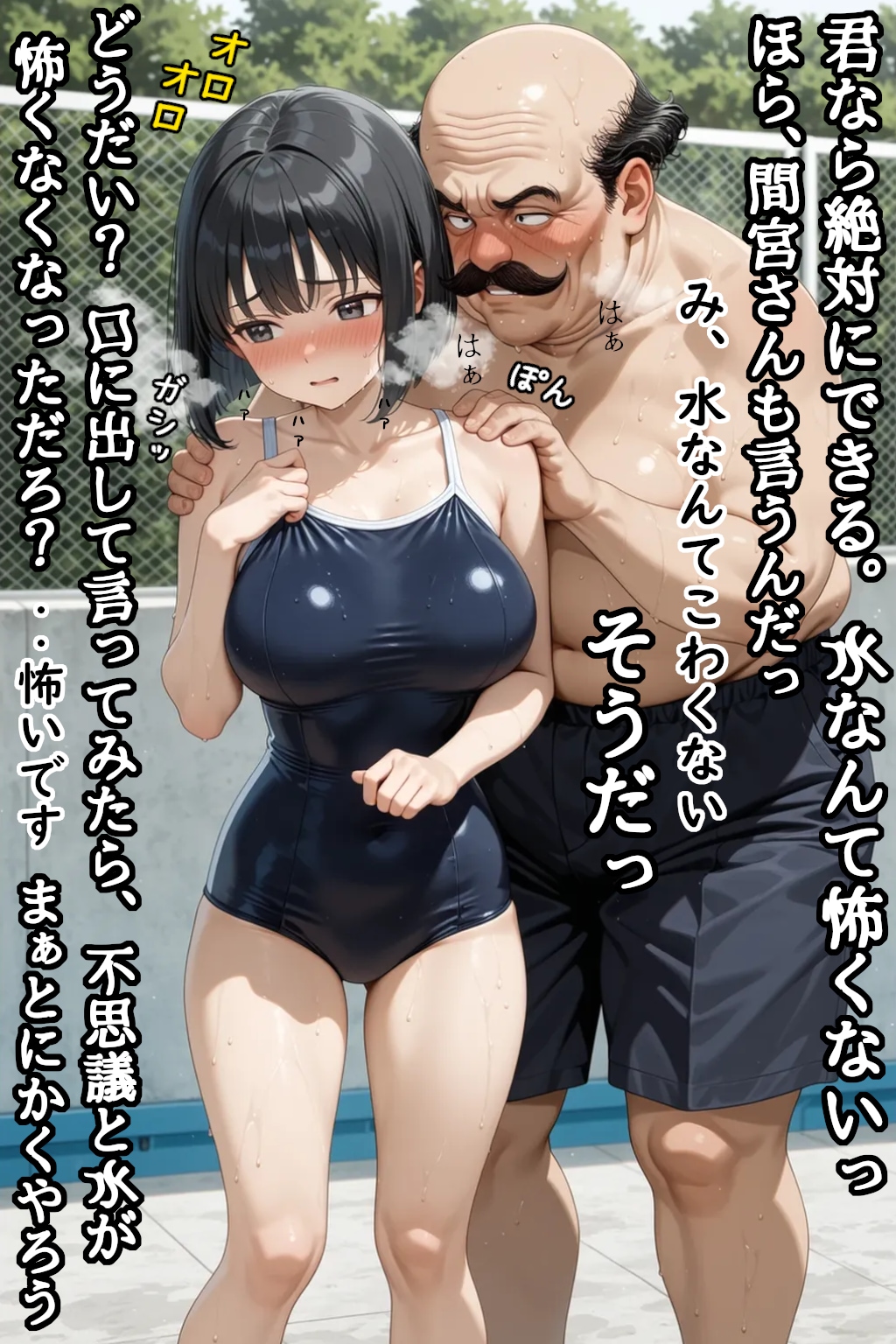 巨乳J〇は水泳部のオヤジ顧問にセクハラされる⑥