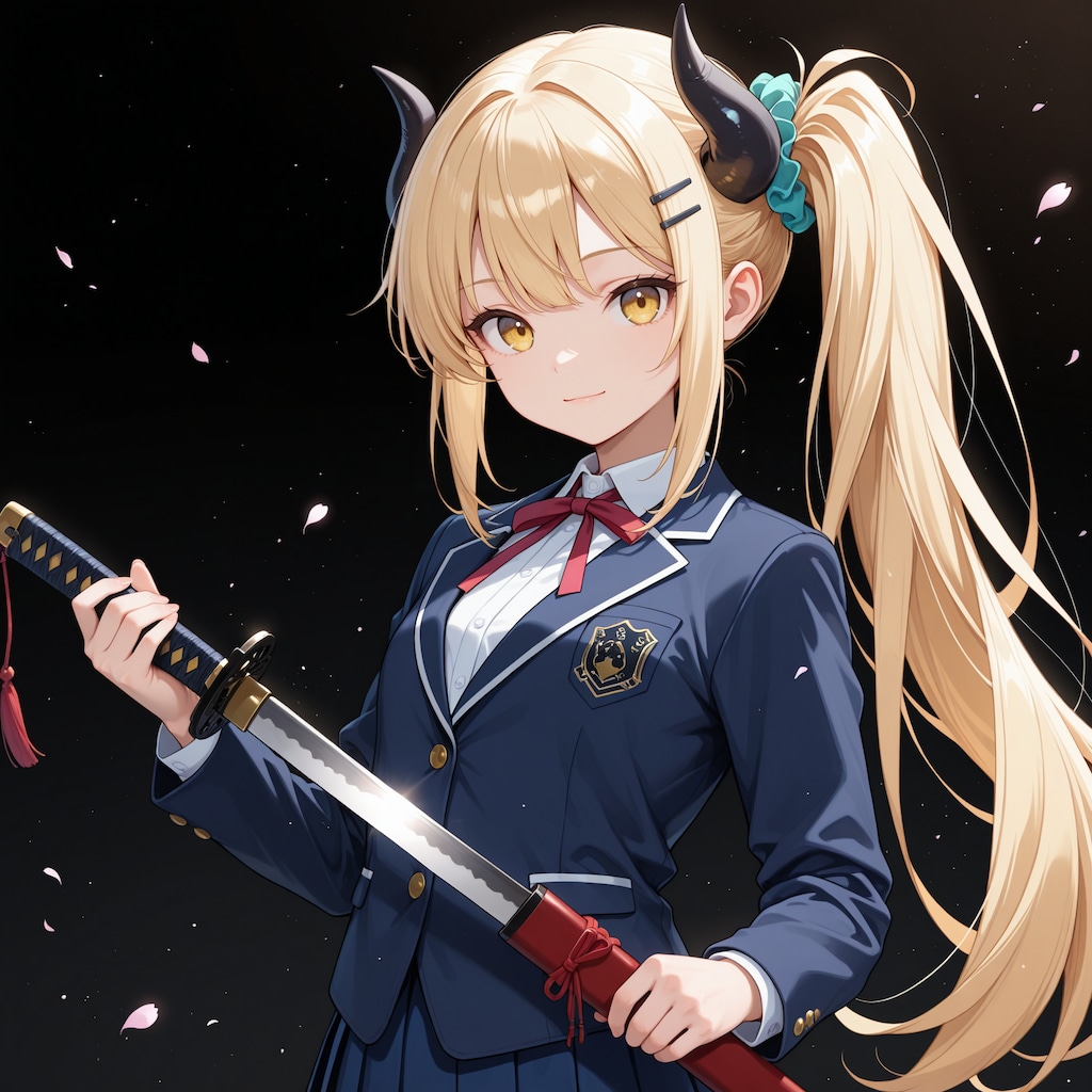 ブレザーと刀と女鬼高生さん