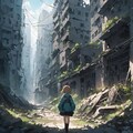 廃墟の街にただひとり 4枚目