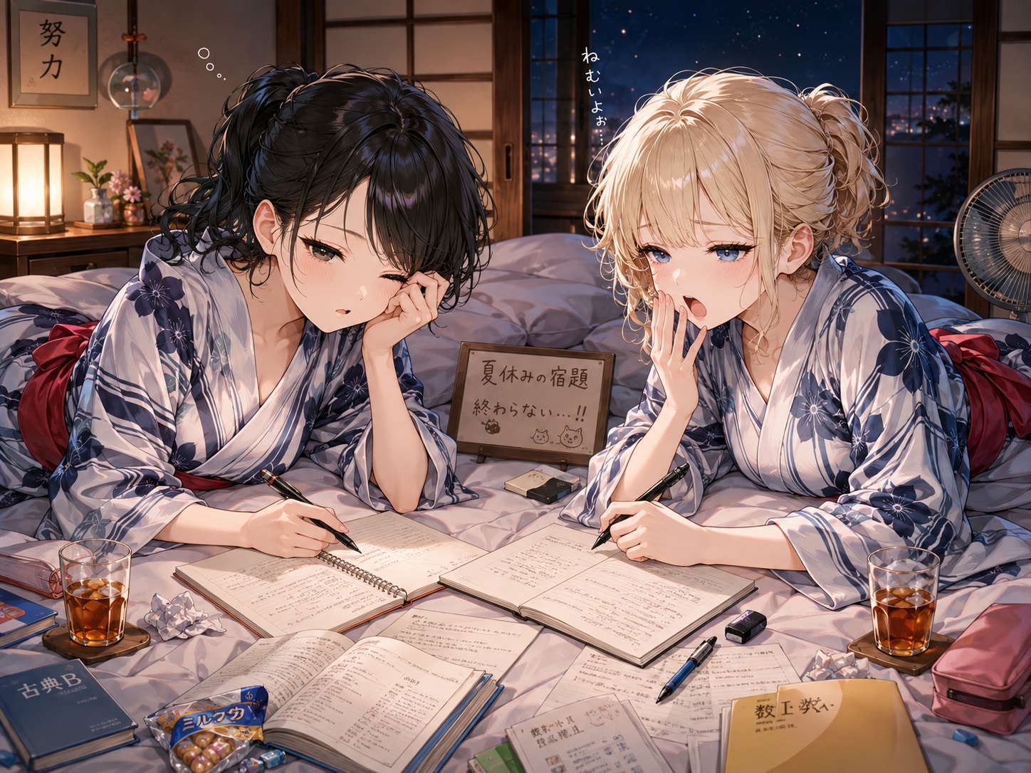 瑛梨ちゃんと沙希ちゃん、進捗ダメです | の人気AIイラスト・グラビア