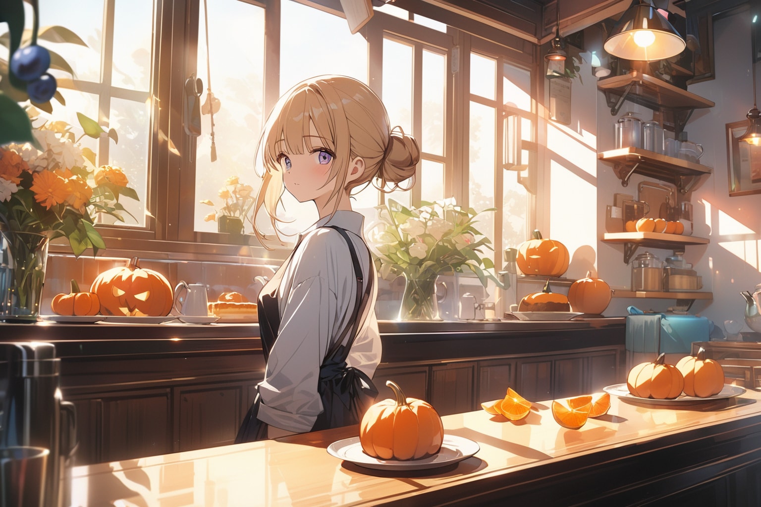 パンプキンケーキ作るよ～ | の人気AIイラスト・グラビア