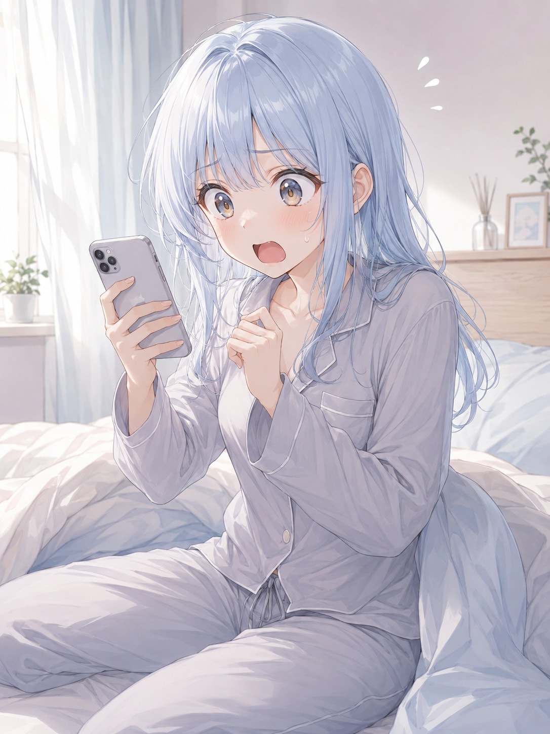 寝坊だね