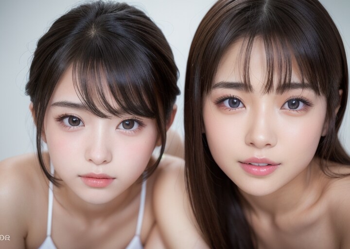 姉妹でキメ顔😍