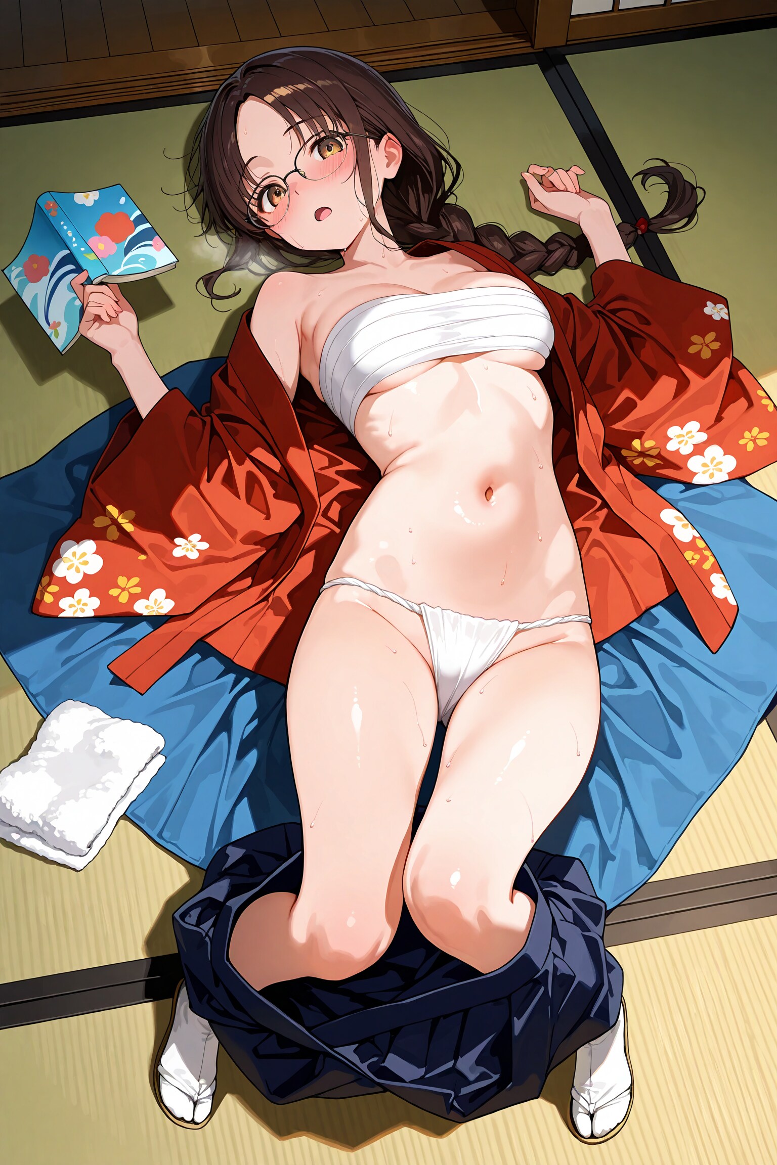 官能小説を読む栞原さん