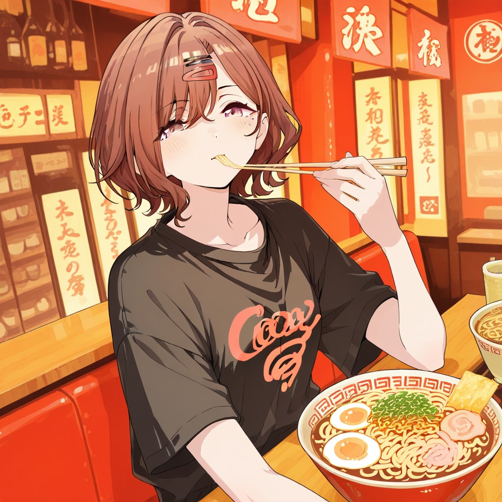 進化したねえ。ラーメン食べるの。