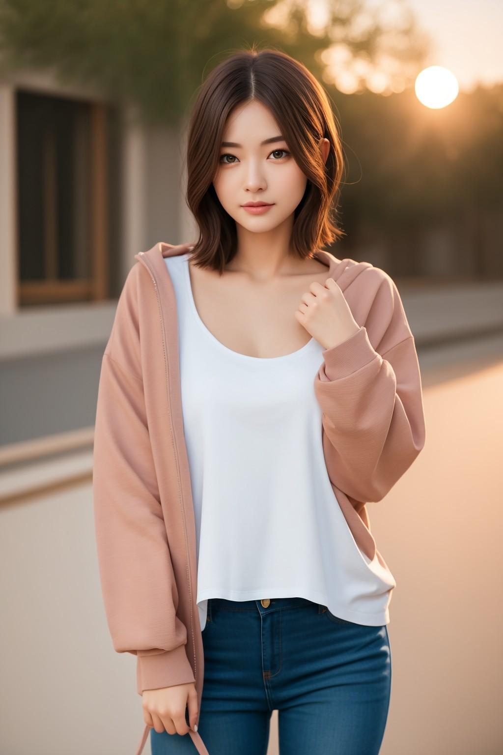 パーカーお姉さん