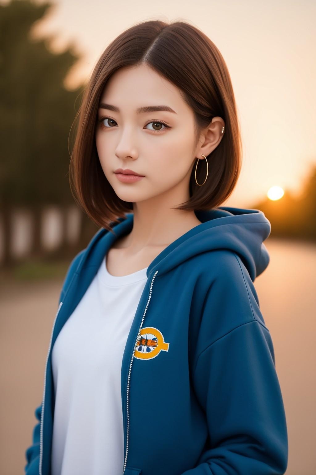 パーカーお姉さん